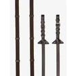 LeMieux Rubber Grip Continental Reins Havana/Silver Cob Havana/Silver Continental Reins