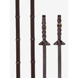 LeMieux Rubber Grip Continental Reins Havana/Brass Pony Havana/Brass Continental Reins