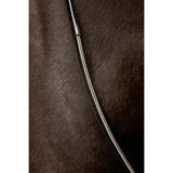 LeMieux Rubber Half lined Reins Black/Silver Pony Black/Silver Half Rubber Reins