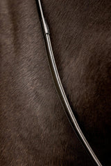 LeMieux Rubber Half lined Reins Black/Silver Pony Black/Silver Half Rubber Reins