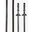LeMieux Rubber Half lined Reins Brown/Silver Pony Brown/Silver Half Rubber Reins