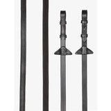LeMieux Rubber Half lined Reins Brown/Silver Pony Brown/Silver Half Rubber Reins