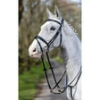 Black leather lemieux running martingale with silver hardware and adjustable neck strap custom designed martingale