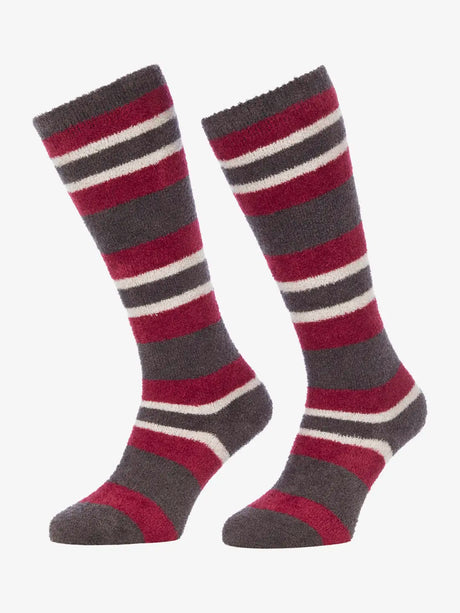 Lemieux Sabrina Stripe Fluffies Ember Junior Ember Riding Socks