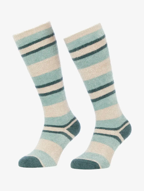 Lemieux Sabrina Stripe Fluffies Petrol Junior Petrol Riding Socks