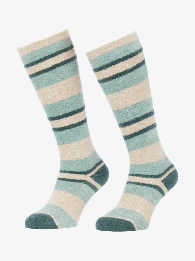Lemieux Sabrina Stripe Fluffies Petrol Junior Petrol Riding Socks