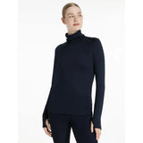 Black lemieux sara snood high neck long sleeve base layer perfect for layering under snood base layer navy