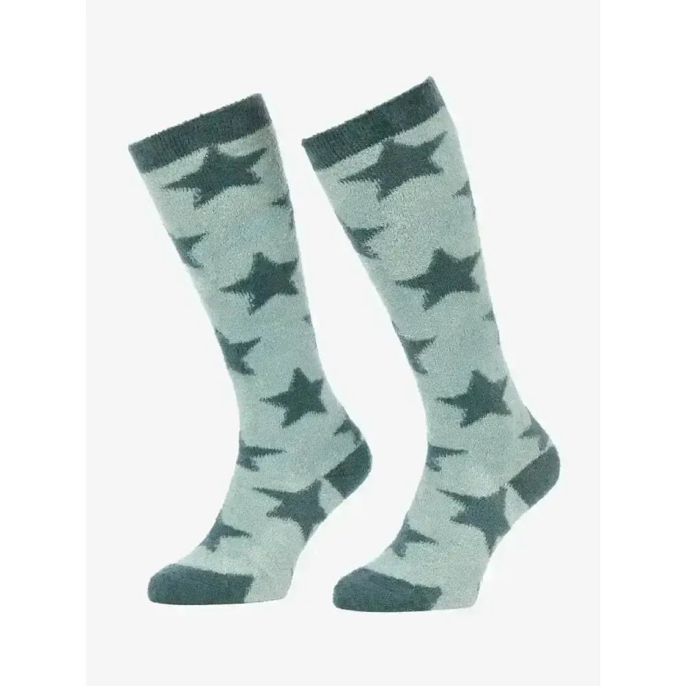 Lemieux Sasha Star Fluffies Petrol Junior Petrol Riding Socks