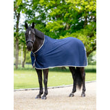 Navy blue horse blanket with white trim lemieux scrim navy perfect for lightweight summer coverage