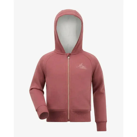 A soft rose-colored lemieux sherpa lined lily hoodie orchid with a subtle embroidered logo on the chest