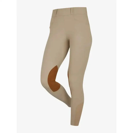 Beige leMieux side zip hunter breeches with tan leather knee patches perfect zip hunter breeches beige
