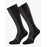 Graphite black and gray lemieux silicone performance sock with textured pattern and entrex branding for technical performance use