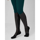 Dark gray and black lemieux silicone performance sock with textured grip panels for technical performance socks