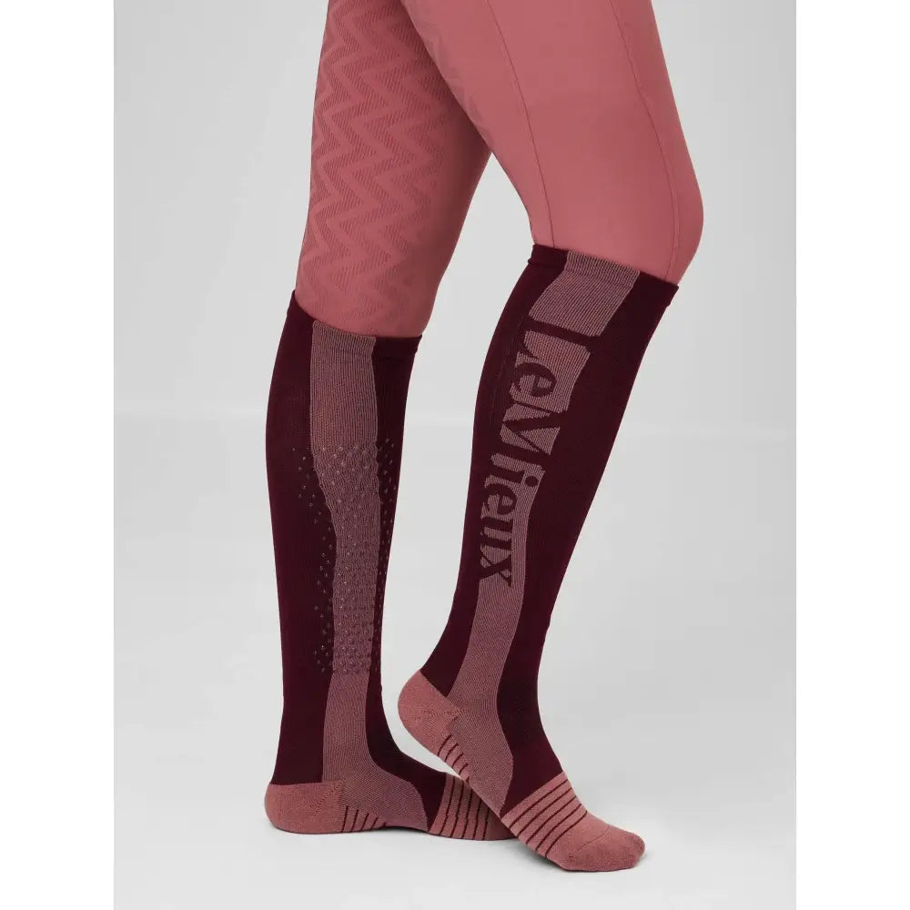 LeMieux Silicone Performance Sock Merlot Junior Riding Socks