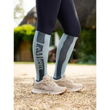 Light blue and dark gray lemieux silicone sock glacier with textured pattern and bold newbie branding for technical performance socks