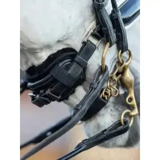 LeMieux Simuwool Chin/ Noseband Guard Black One Size Black Curb Chain Guards