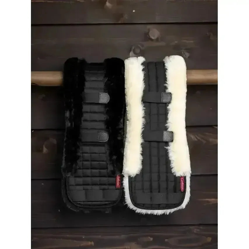 LeMieux Simuwool Dressage Girth Cover Black Medium Black Girth Covers