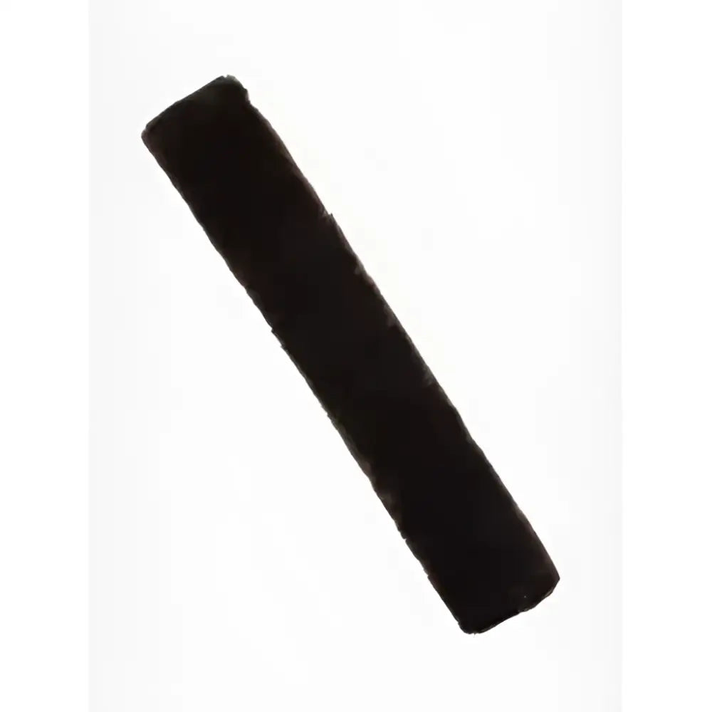 Black fuzzy cylindrical cushioned faux lambswool grip cover for lemieux simuwool gp girth in brown brown