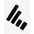 Black fuzzy car seat cover set featuring lemieux simuwool faux lambskin headcollar for extra comfort and style