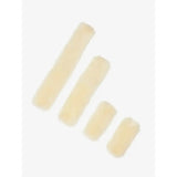 Four pale yellow foam rollers of varying sizes part of the lemieux simuwool headcollar faux lambskin headcollar set natural