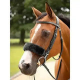 LeMieux Simuwool Noseband Cover Black One Size Black Noseband Covers
