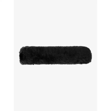 Lemieux simuwool noseband black faux fur cover with extremely soft faux lambskin and plush dense texture