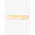 Cream-colored lemieux simuwool noseband cover made of soft faux lambskin to keep delicate noses protected