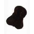 Black plush furred lemieux simuwool seat saver with contoured shape and simuwool seat savers feature