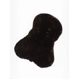 Black plush furred lemieux simuwool seat saver with contoured shape and simuwool seat savers feature