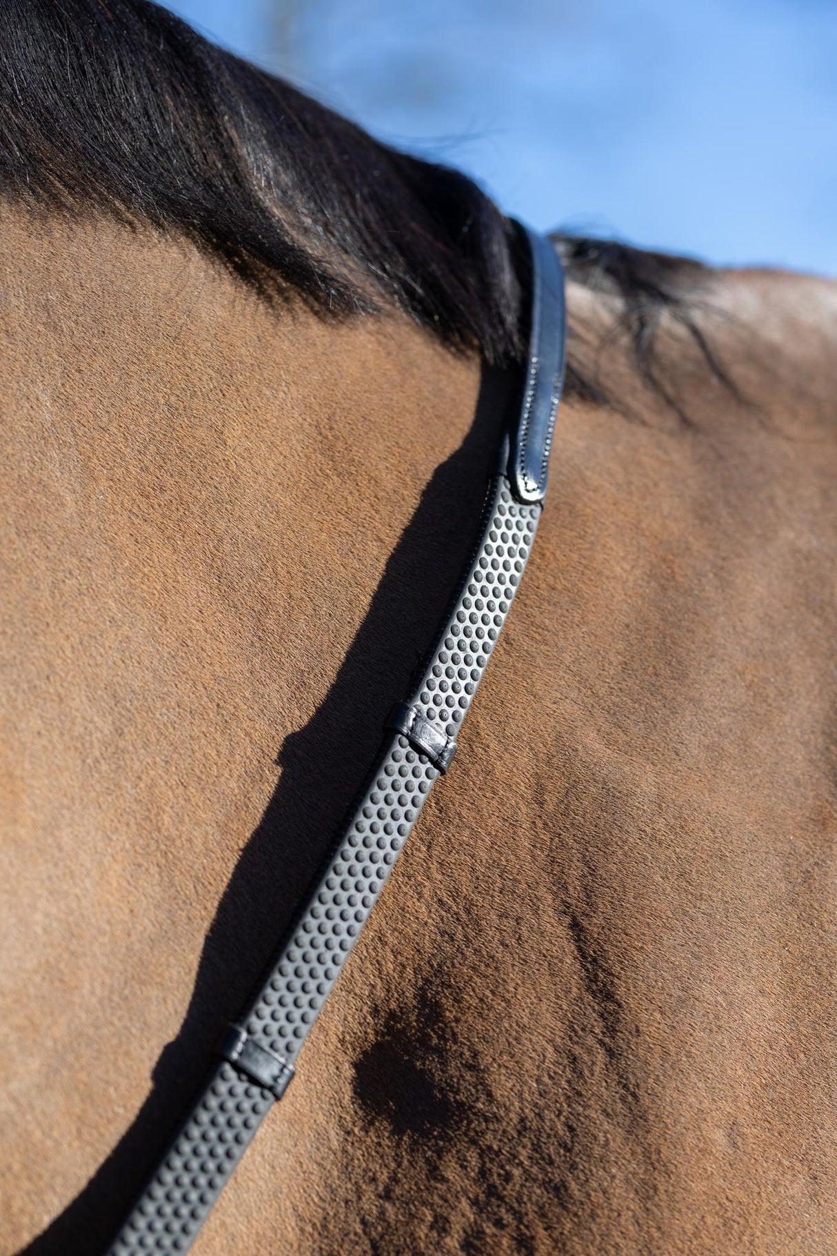 LeMieux Soft Rubber Reins with Stoppers Black/Silver Pony Black/Silver Rubber Reins