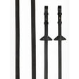Black leather lemieux soft rubber reins with textured stoppers brown brass and metal hardware for horse riding