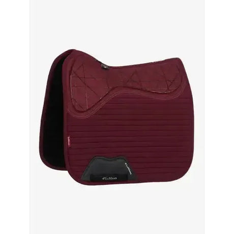 LeMieux Soft Shell Anti Slip Dressage Square Burgundy One Size Burgundy Dressage Saddle Pads