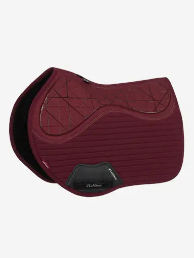 LeMieux Soft Shell Anti Slip EuroJump Square Burgundy One Size Burgundy Saddle Pads