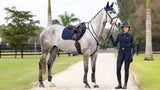 LeMieux Soft Shell Anti Slip EuroJump Square Navy Navy Saddle Pads