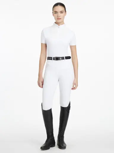 Lemieux Sophia Short Sleeve Pleated Show Shirt White White UK 6 Show Shirts