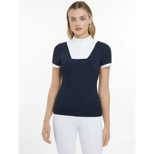 LeMieux Sophia Short Sleeve Show Shirt Navy Navy UK 6 Show Shirts