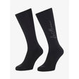 Black lemieux sparkle competition crew socks with sparkling rhinestone logo perfect for close contact competition use