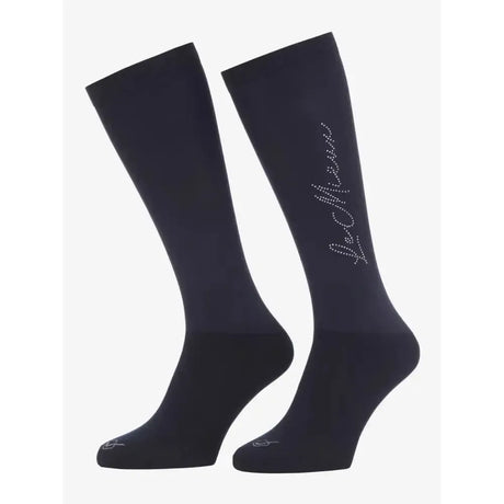 LeMieux Sparkle Competition Sock Navy Small Navy Riding Socks