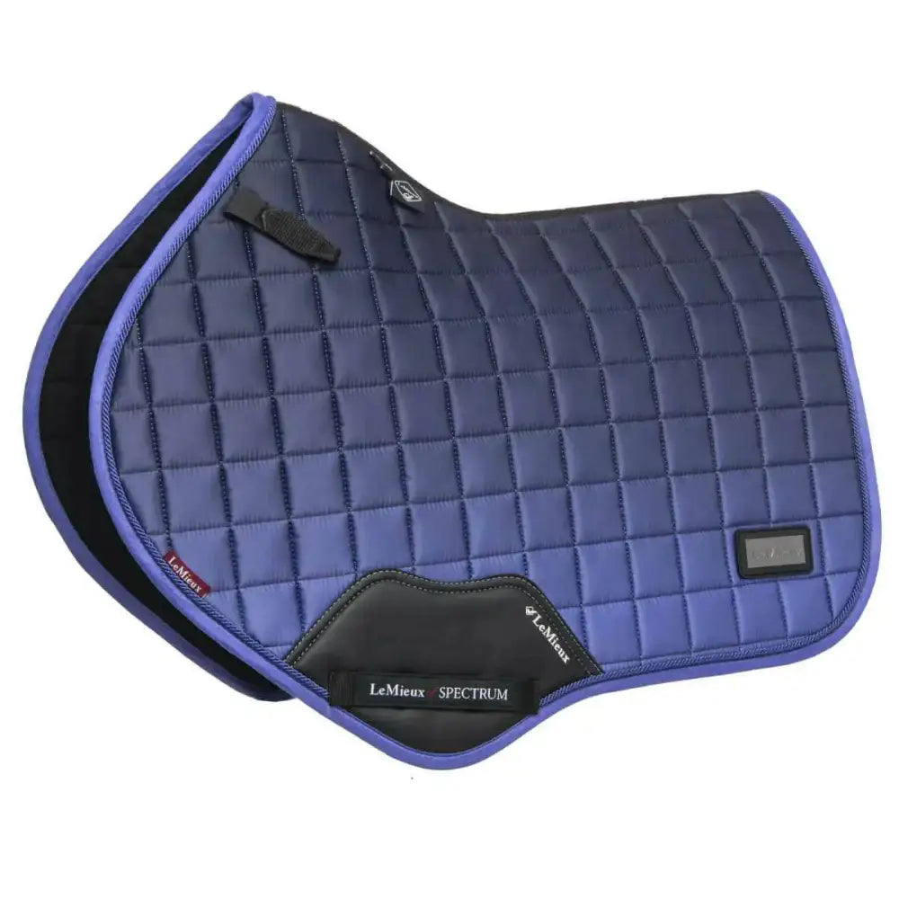 LeMieux Spectrum Close Contact Square Navy/Bluebell Navy/Bluebell Large Saddle Pads & Numnahs Barnstaple Equestrian Supplies