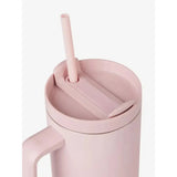 Pink insulated lemieux sports cup blossom with matching lid straw and sleek handle for easy outdoor use