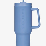 Matte blue lemieux sports cup powder blue tumbler with handle and straw perfect for active use