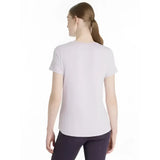 Lemieux sports t-shirt in soft lilac with short sleeves and side seam detailing perfect for equestrian activities