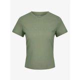 Olive green lemieux sports t-shirt with subtle embroidery and sweat-wicking fabric for relaxed-fit sportswear