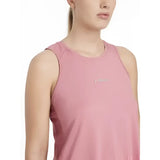 A soft pink sleeveless lemieux sports vest peony with an embroidered logo perfect for athletic wear