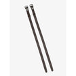 Two lemieux spur straps brown made of dark leather with silver buckles and soft wipe-clean rubber detailing