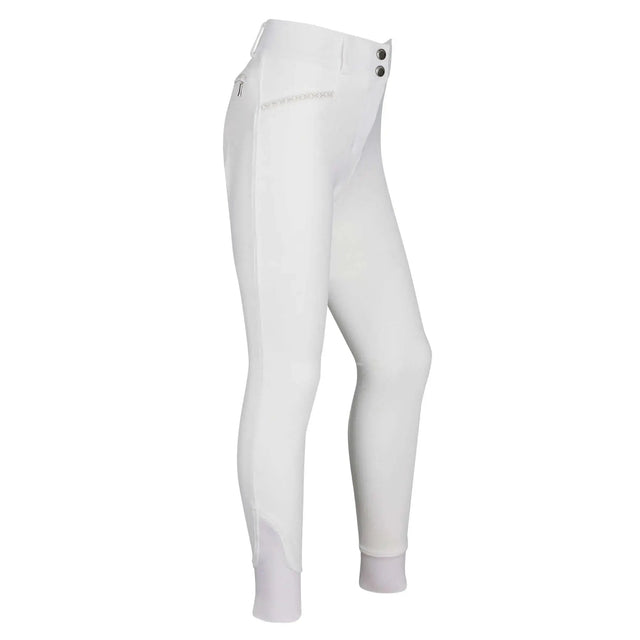 LeMieux St Tropez Youth Breeches White White 9-10 Years LeMieux Competition Breeches Barnstaple Equestrian Supplies