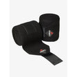 Black lemieux stable bandages with velcro loop tab closure and brand logo ideal for bandage pads wrap