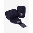 Black lemieux stable bandages with velcro closure and brand logo, quality stable bandage pads for horses