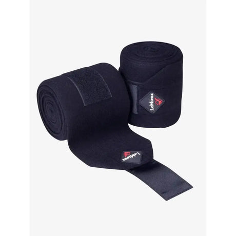 Black lemieux stable bandages with velcro closure and brand logo, quality stable bandage pads for horses
