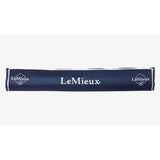Navy blue lemieux stable head protector bag with white trim and logo detailing for head protector navy use